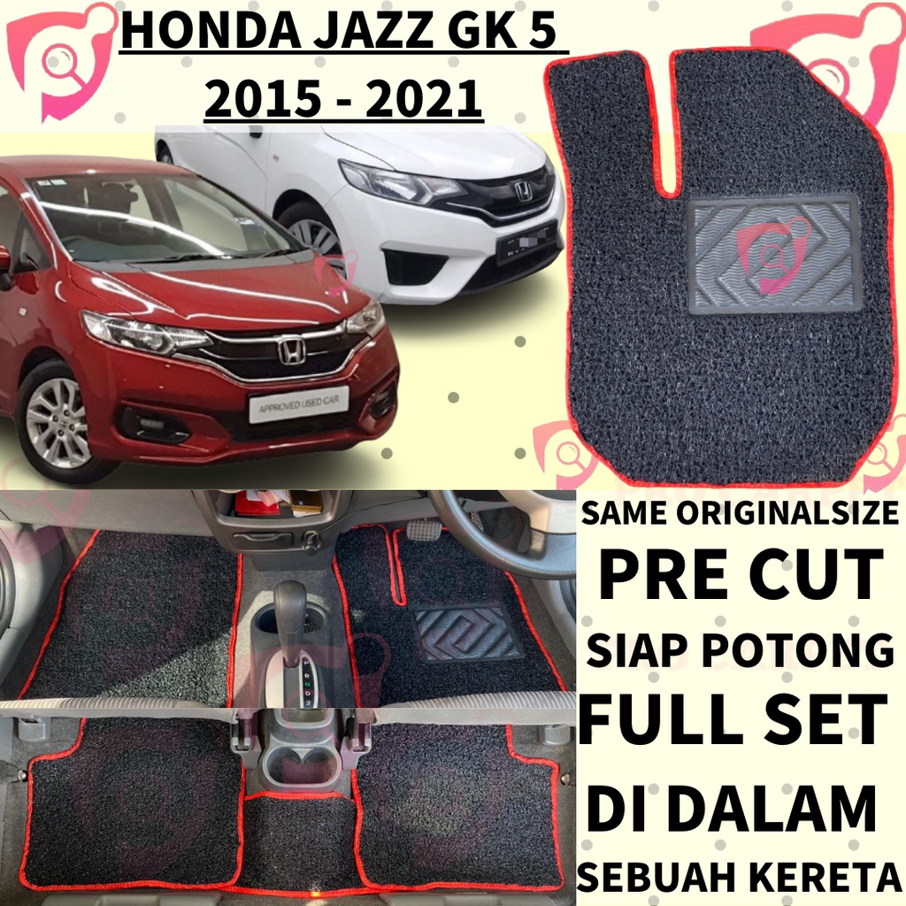 HONDA JAZZ GK (20142021) CAR COIL MAT KARPET KERETA 15MM PRECUT DESIGN