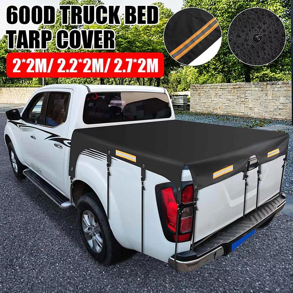 Truck Bed Tarp Cover Waterproof Truck Tail Cover Canvas Awning Cloth Trunk Cover Tent Cover