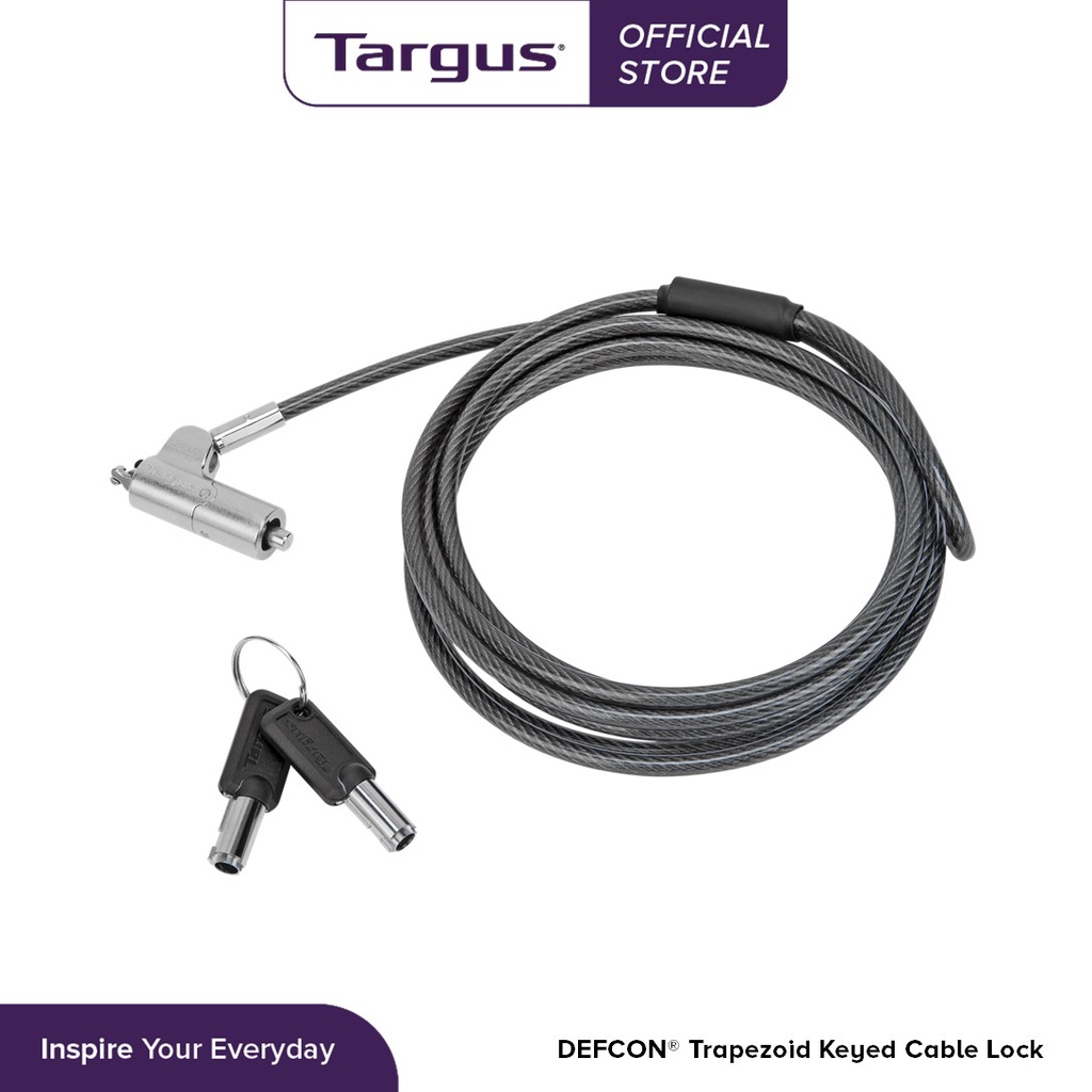 ASP65 TARGUS CABLE LOCK DEFCON TRAPEZOID KEYED (NOBLE WEDGE SLOT