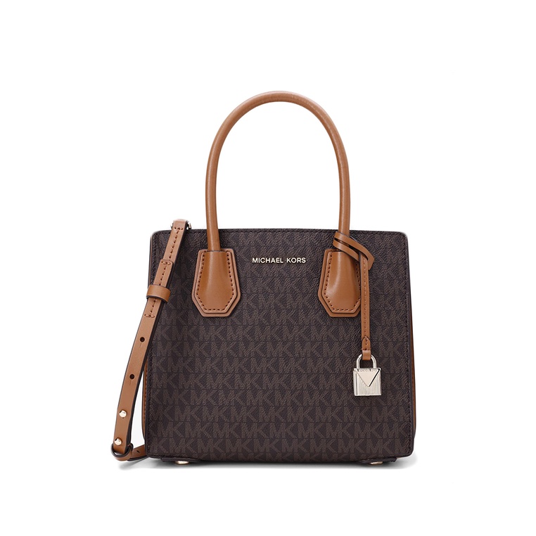 Michael Kors Mercer Medium Logo Accordion Crossbody Bag Brown