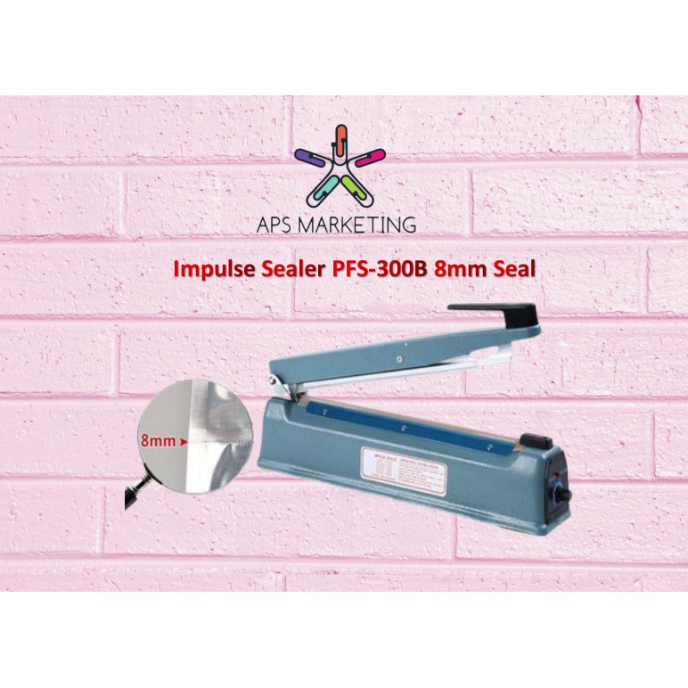 Impulse Sealer Metal Body PFS300 8mm Seal Heavy Duty Type 650W Shopee Malaysia