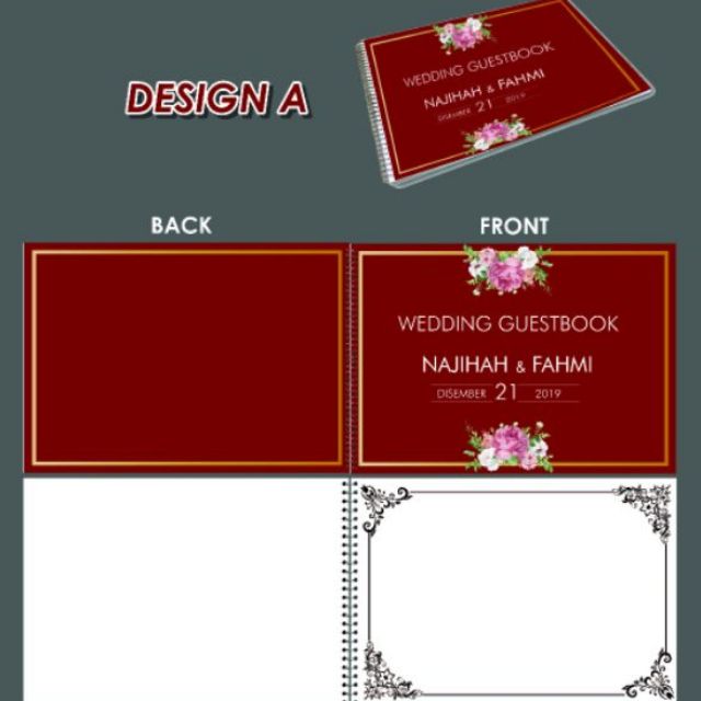 WEDDING GUEST BOOK / GUEST BOOK KAHWIN ( COVER ART CARD GLOSSY/MATTE ) Shopee Malaysia