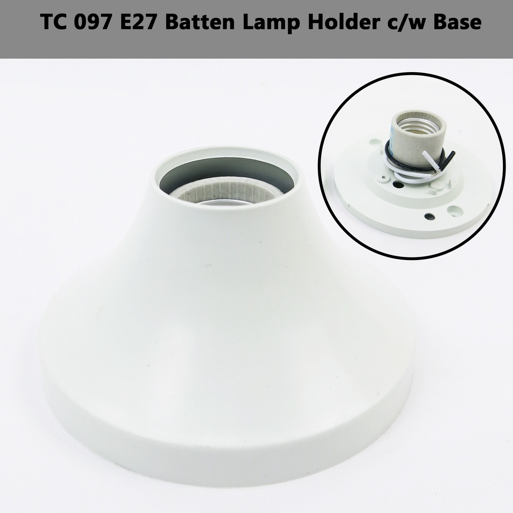 3H E27 [Angle/Straight] Batten Lamp Holder/Socket Light Bulb Holder c/w
