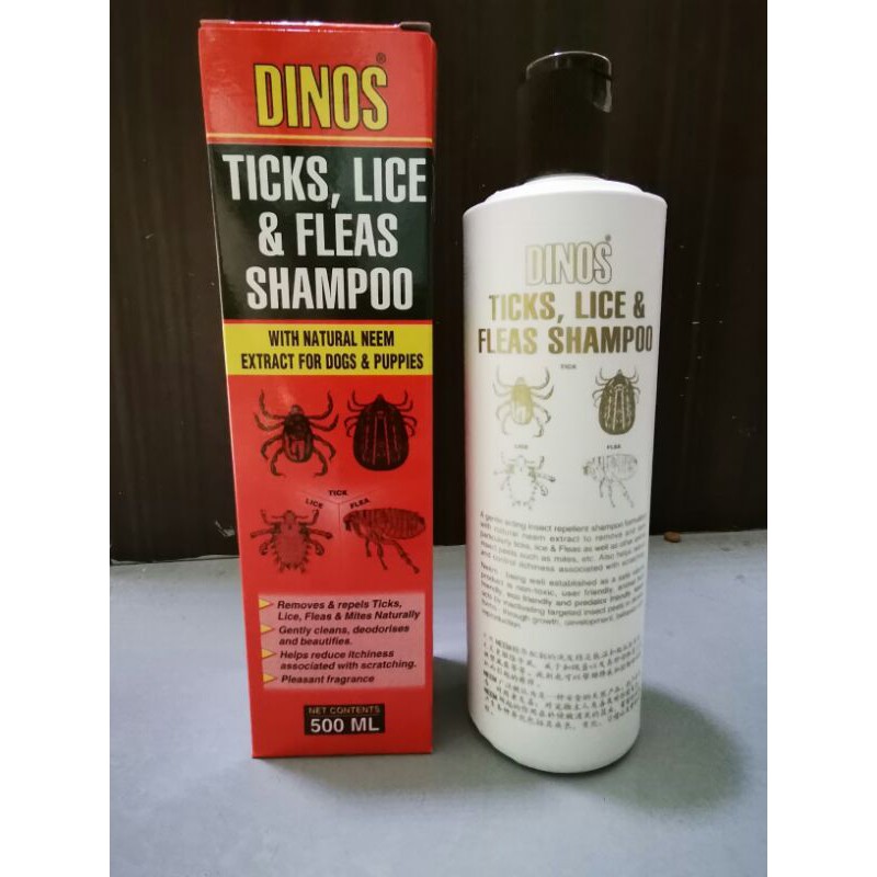 Dinos Ticks, Lice and Fleas shampoo 500ml Shopee Malaysia