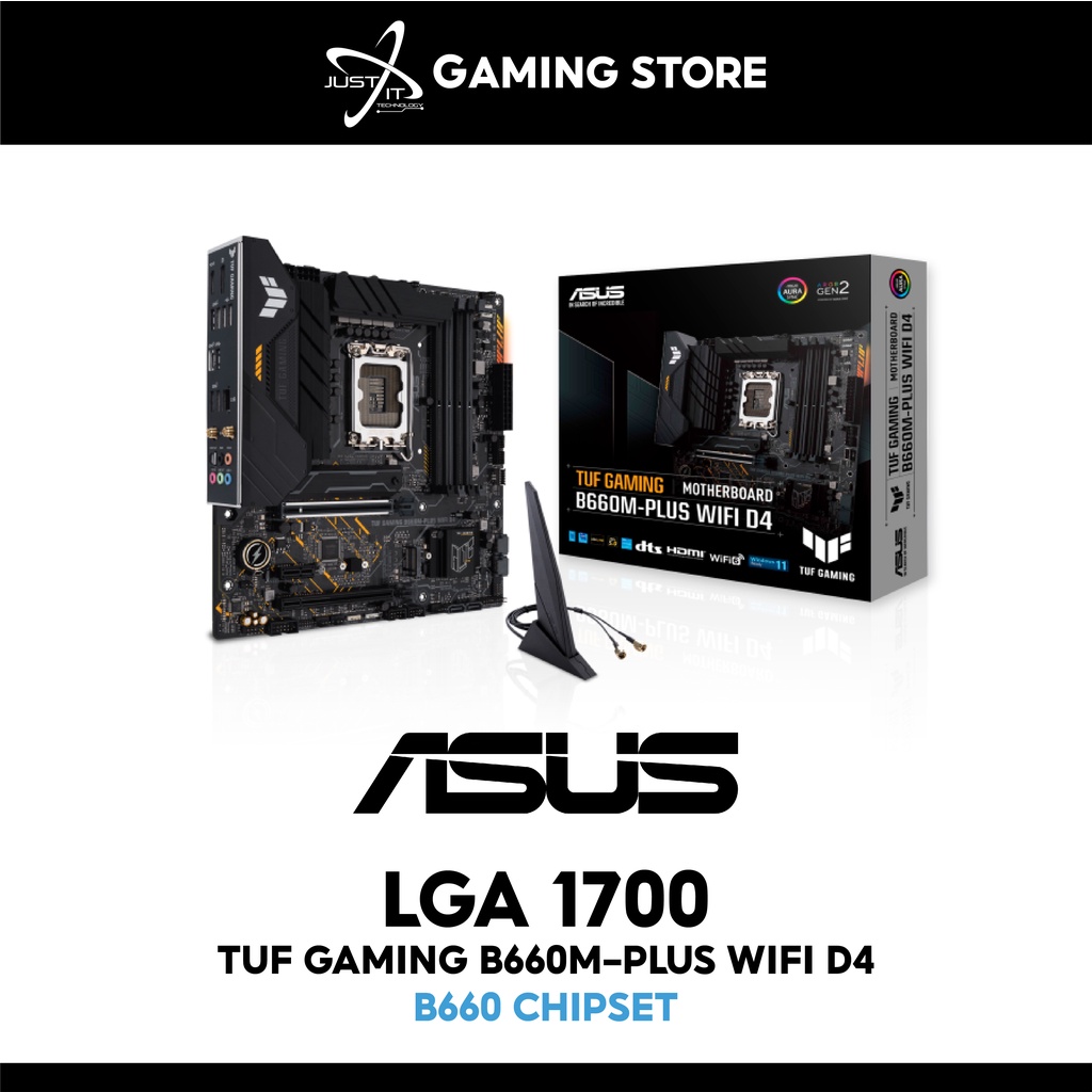 ASUS TUF GAMING B660MPLUS WIFI DDR4 LGA1700 MAINBOARD 12100 12100 / 13100F 13100 / 12400F 12400