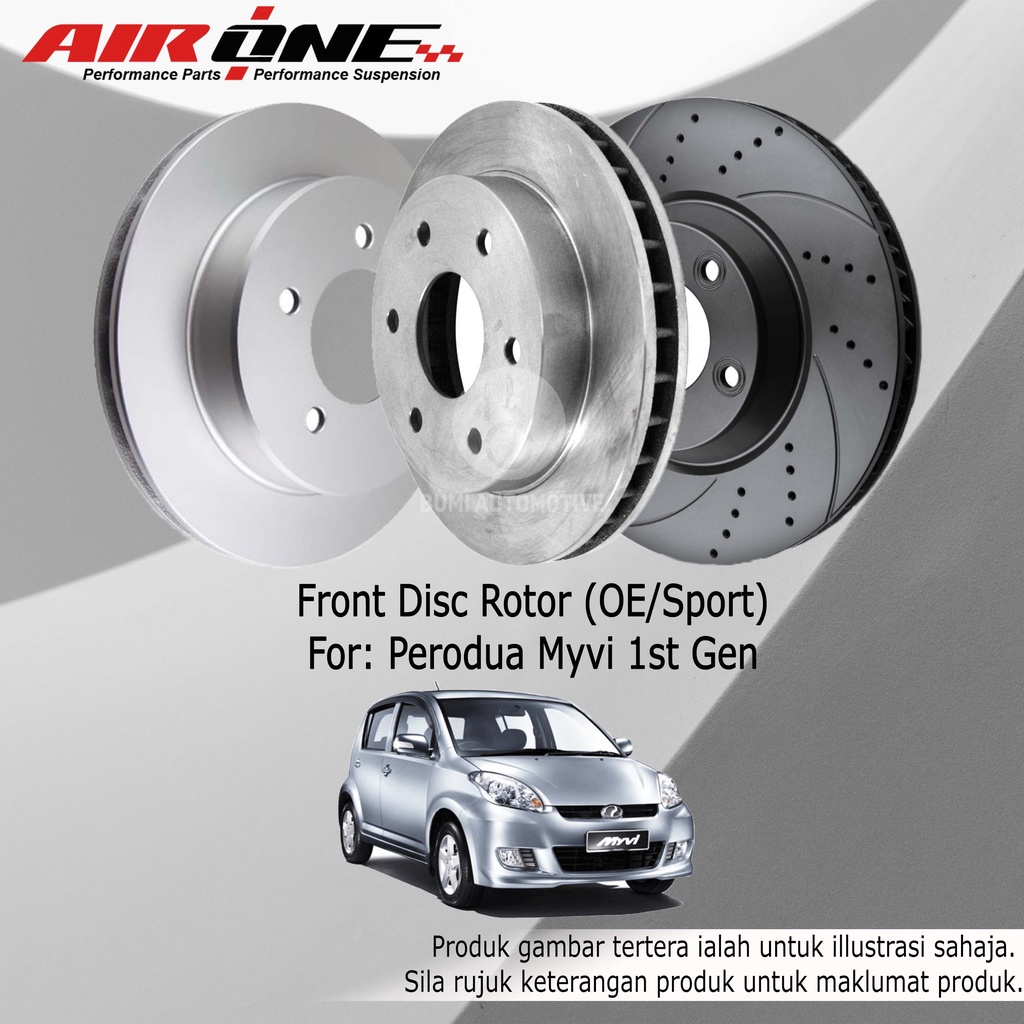 Perodua Myvi 1st Gen Front (Depan) Disc Rotor Racing Disc Brake 2pcs Shopee Malaysia
