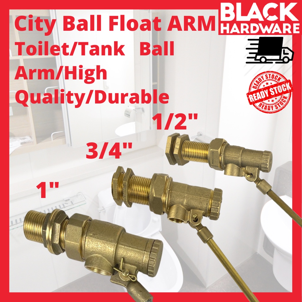 Black Hardware City Ball Float Arm Water Tank Brass Valve Batang