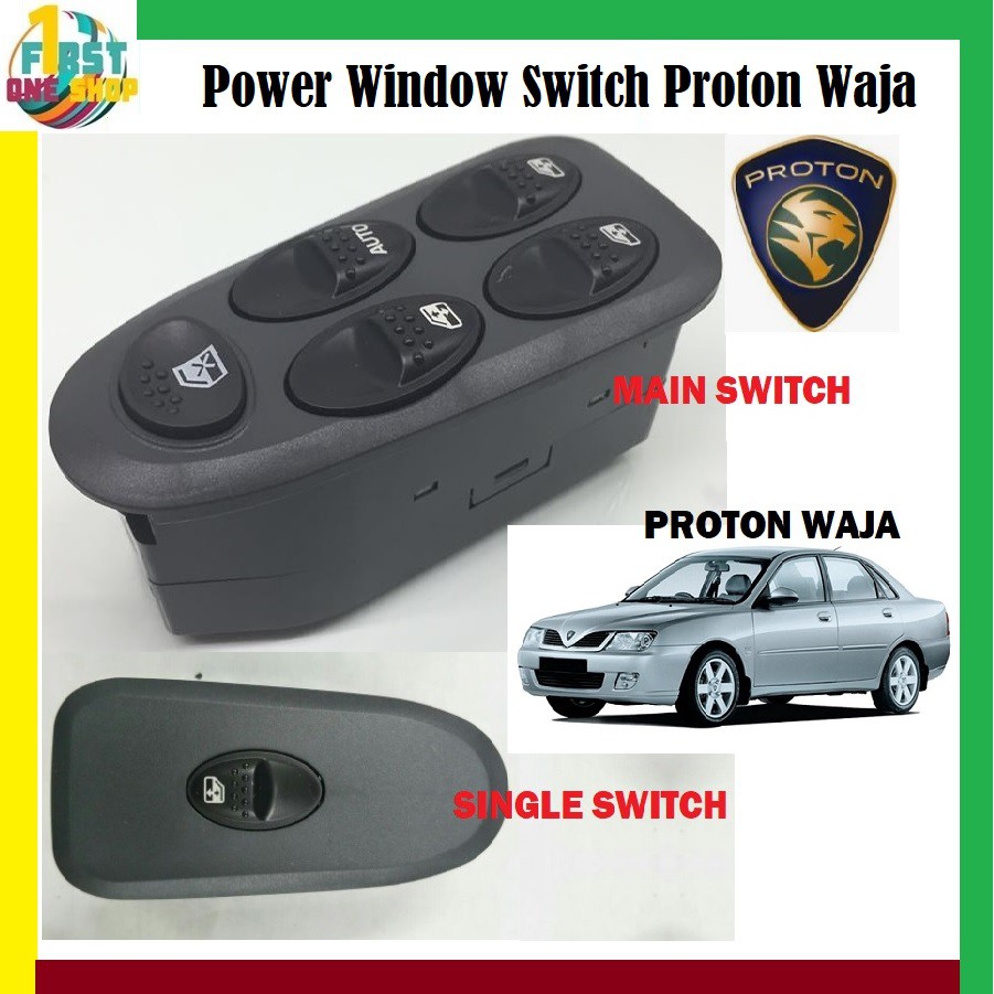 Power Window Switch Proton Waja OEM Power Window Single Switch and Main