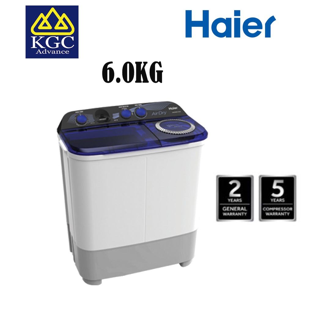 Haier Semi Auto Washing Machine Washer (6kg) HWM60SX3 Shopee Malaysia