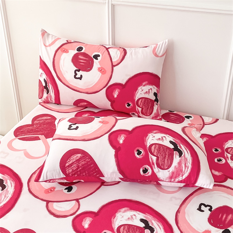 DANSUNREVE Pillowcase Sarung bantal tidur cetakan kartun Stripe Design