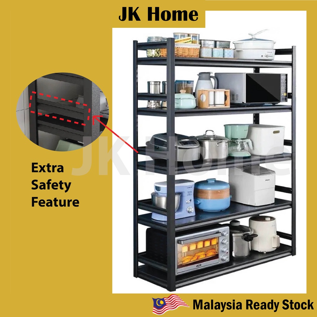 JK HOME Heavy Duty Modern Adjustable Kitchen 5 Tier Microwave Organizer