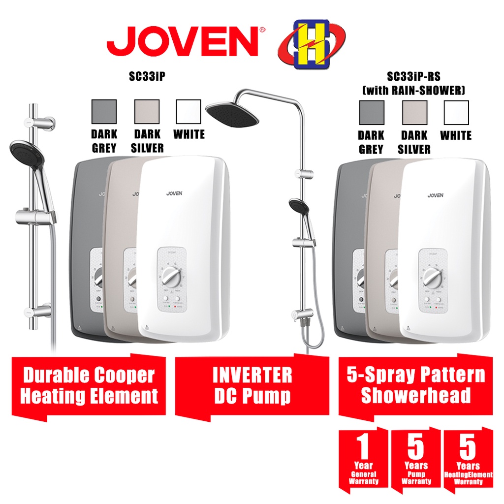 Joven Instant Water Heater (DC Pump/Rain Shower) Inverter SC33 Series 5
