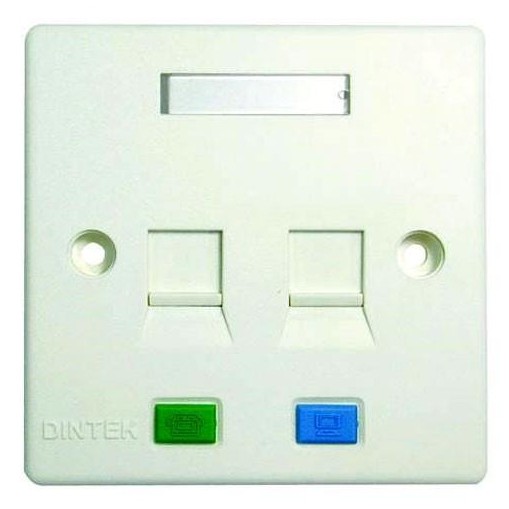 DINTEK FACE PLATE DUAL 2 WAY WITH SHUTTER (130312010) Shopee Malaysia