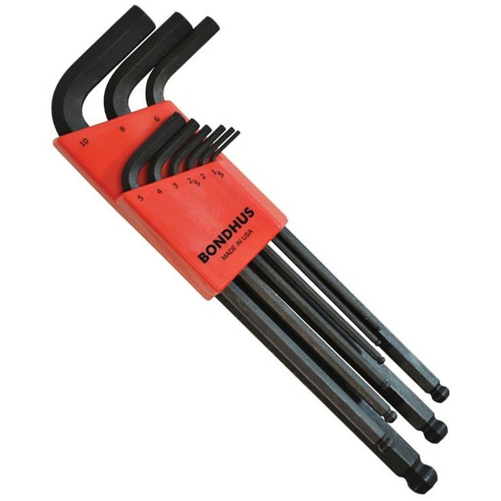 [100 ORIGINAL] BONDHUS 9 PCS METRIC BALL END POINT ALLENKEY (10999