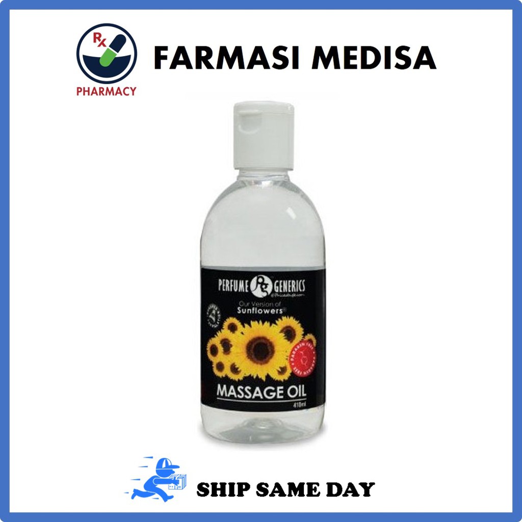 Massage Oil Perfume Generics 410ml Sunflower/ Lavender Minyak Urut