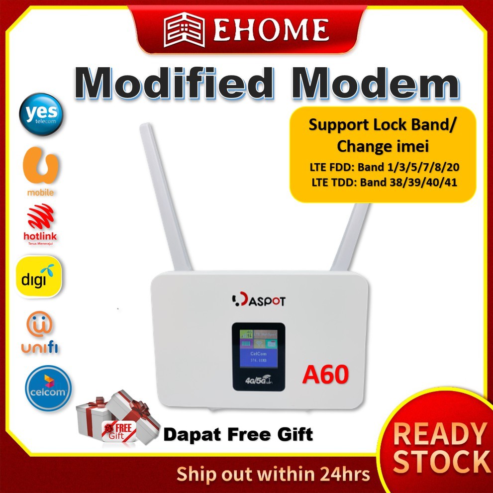 2022 Modified Modem A60 Color screen Wifi Router Unlimited Hotspot