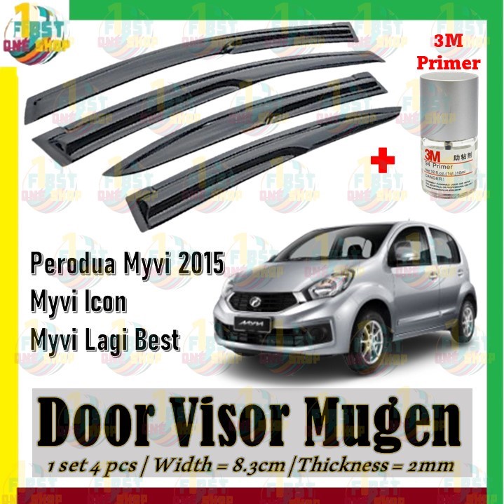 Perodua Myvi 20122016 / Myvi Icon / Myvi Lagi Best Door Visor Mugen