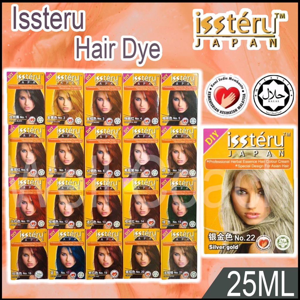 Issteru Hair Dye Japan DIY Hair Colour Cream Perwarna Rambut Halal Sah