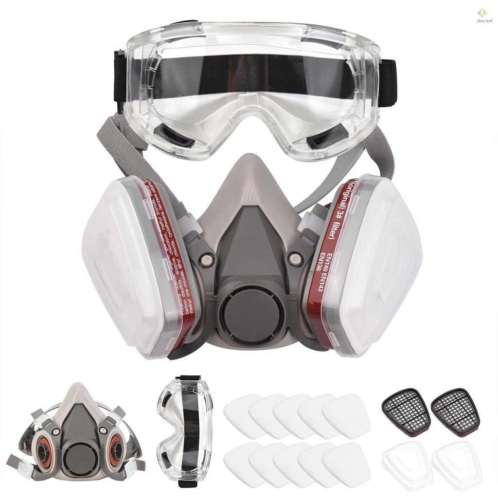 Docooler Reusable Respirator Half Facepiece 6200 Gas Breathing