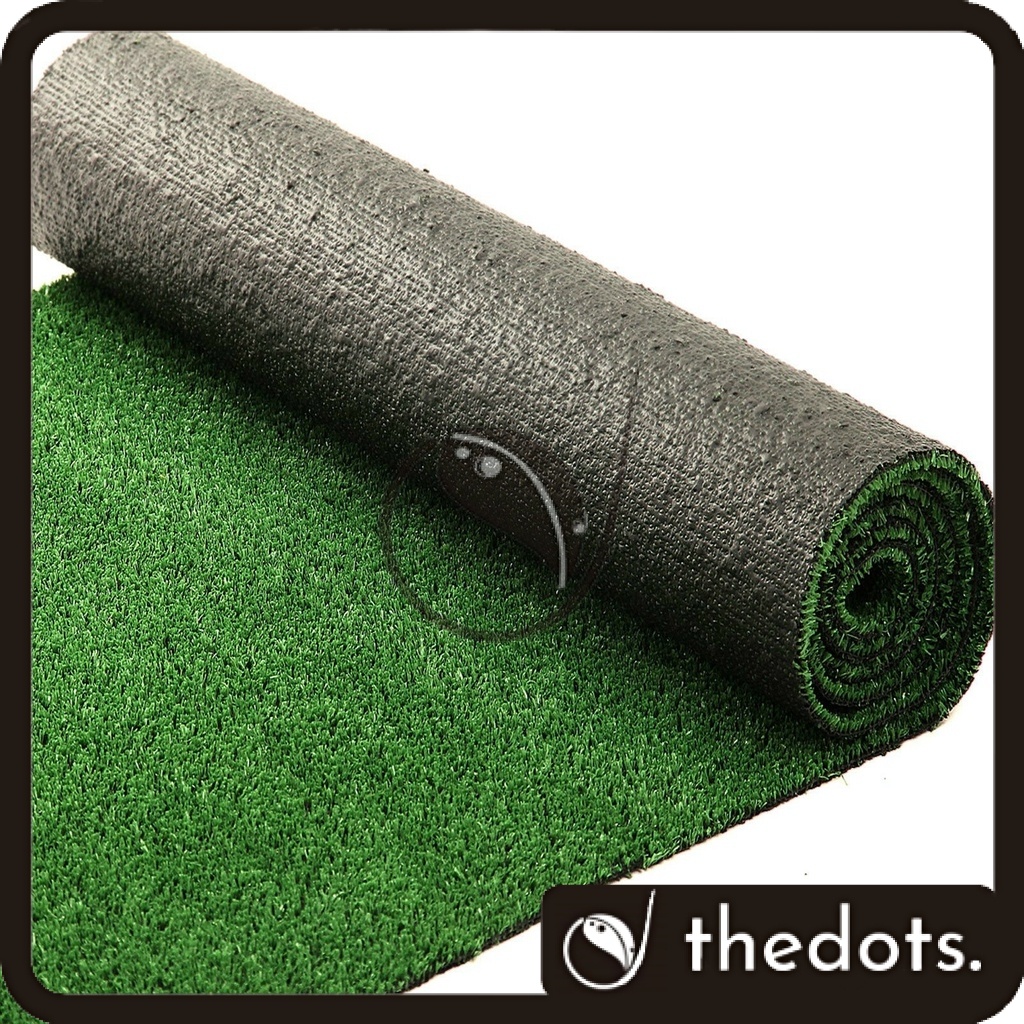 15MM Artificial Grass Natural Green Fake Grass Carpet (1M X 1M) RUMPUT
