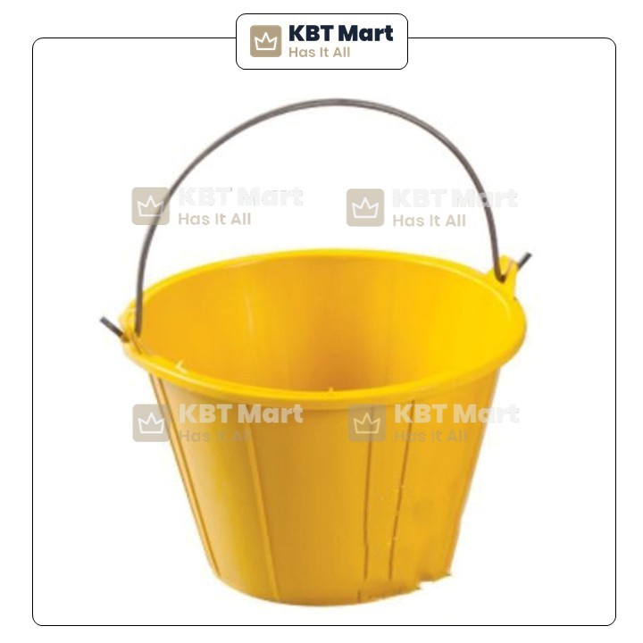 Cement Plastic PVC Pail Yellow Color Heavy Duty Baldi Simen Air Plastik