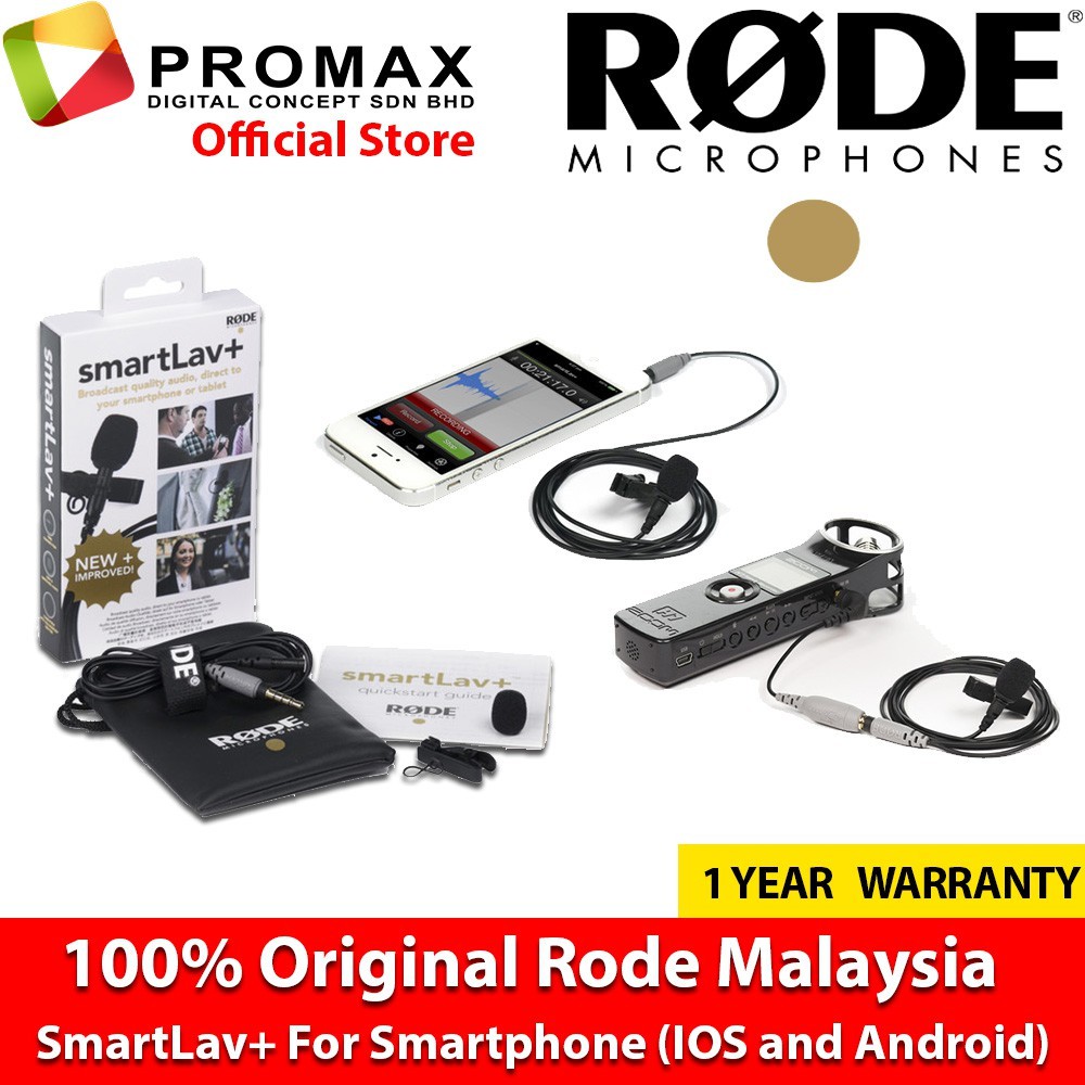 RODE MALAYSIA !! Rode SmartLav+ Lavalier Condenser Microphone For