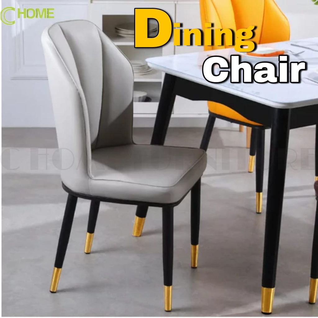 C HOMEDining Chair With PU Seat/ Dining Chair/ Kerusi Makan