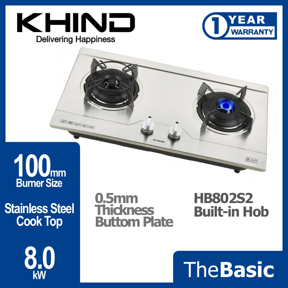 KHNID/PENSONIC Stainless Steel Cooktop Builtin Hob Stove Dapur Gas Cooker (HB802S2, HB802S