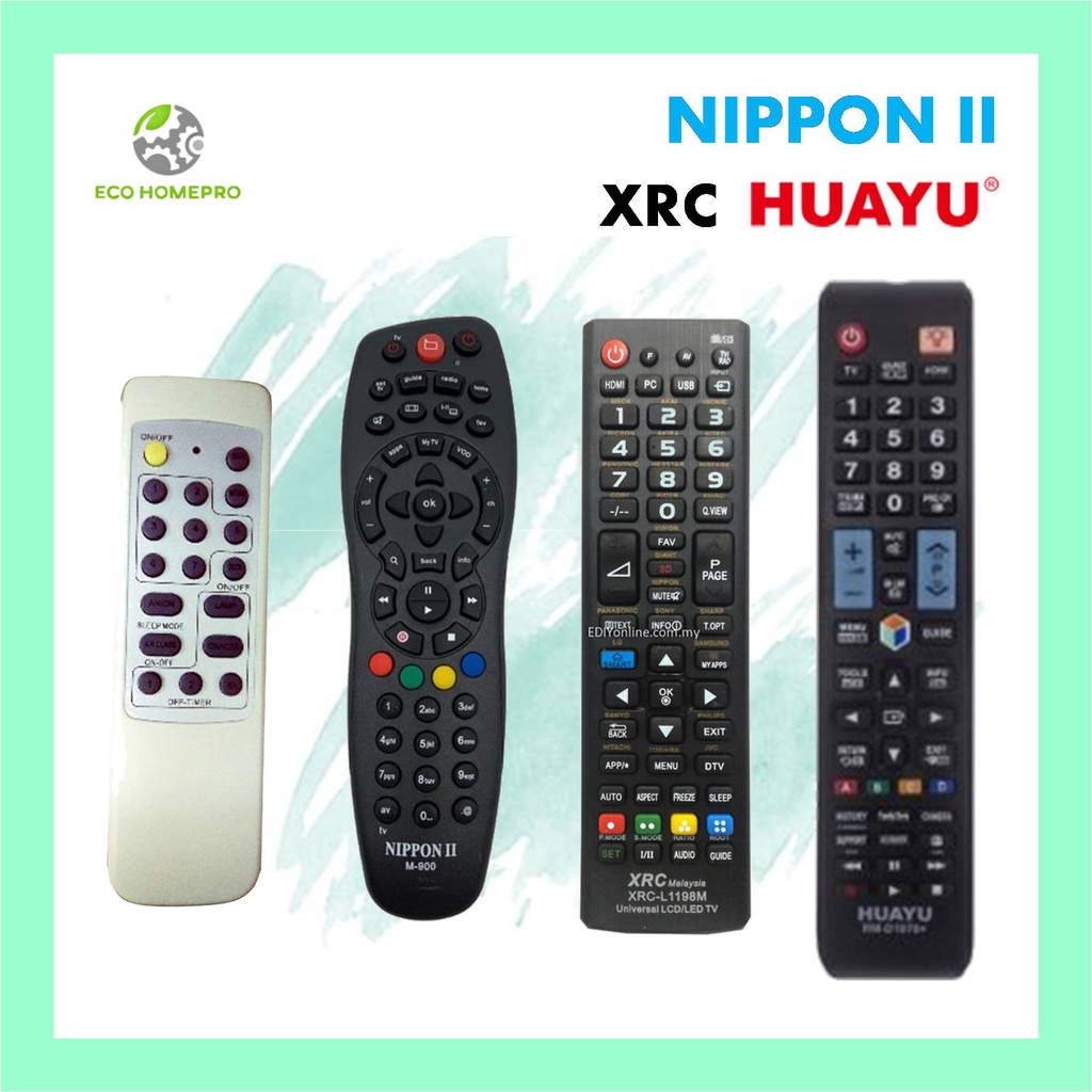 Nippon II/ Huayu/iHandy/XRCO Malaysia Universal TV Fan Remote Control