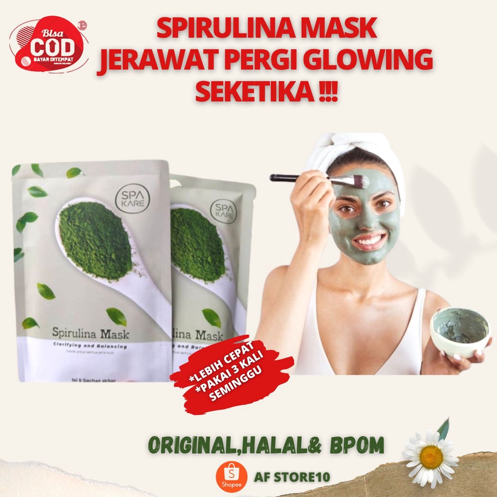 Spirulina SPAKARE Mask Acne Masks And Acne Scars Original SPIRULINA