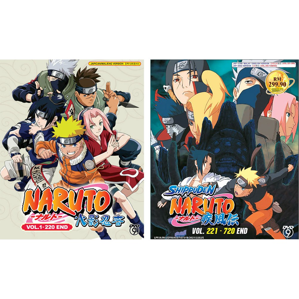 ANIME DVDNARUTO + NARUTO SHIPPUDEN COMPLETE SERIES VOL.1720 END