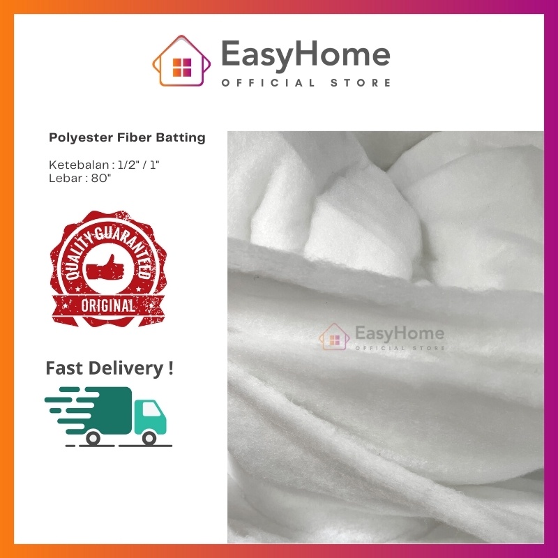 1/2”/1" Tebal x 80" x 39" Polyester Fiber Batting 1 meter Padded