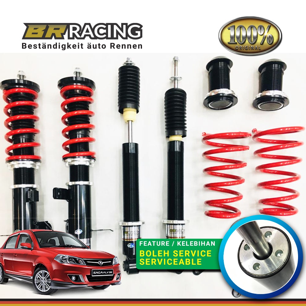 🔥BR RACING🔥 ADJUSTABLE ABSORBER HI LOW BODY SHIFT (S) PROTON SAGA BLM
