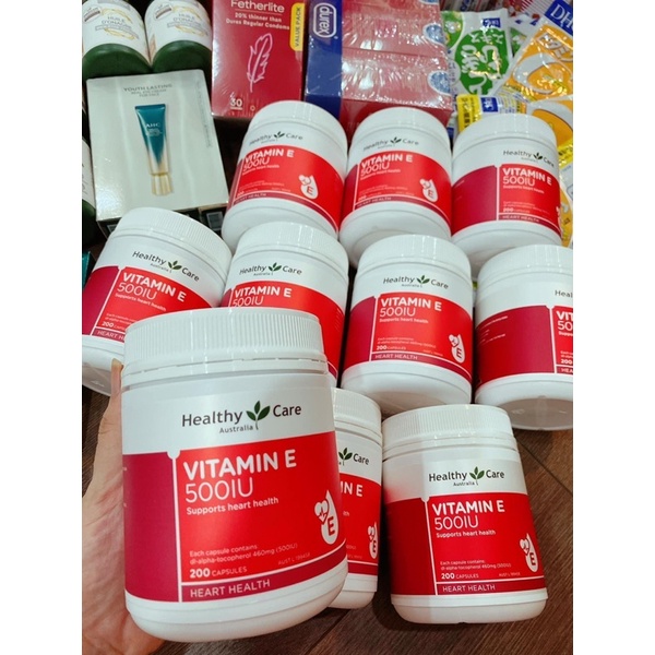 Vitamin E 500IU HEALTHY CARE Supplements Support Skin Beauty, Improve