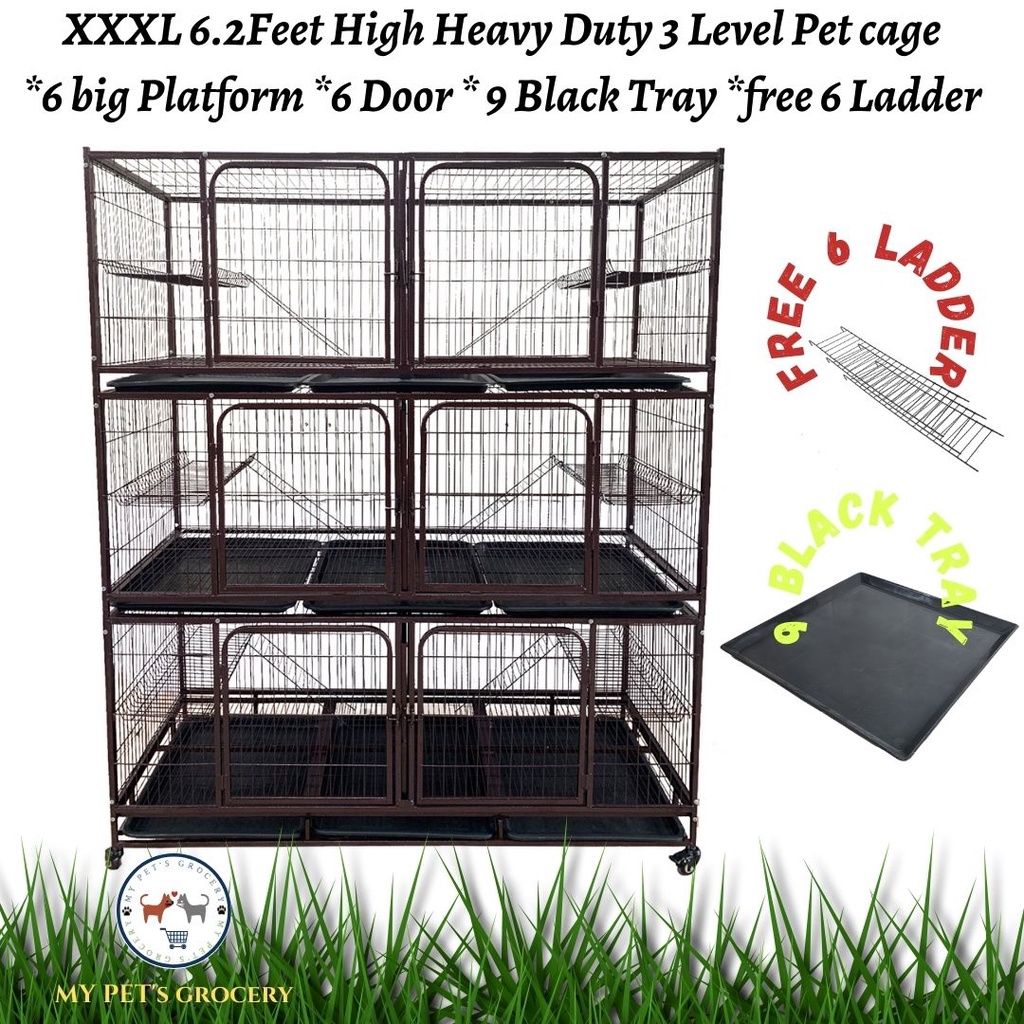Sales🔥Ready Stock🔥XXXL Super Large Heavy Duty 3 Layer Cat Cage Pet🔥Big