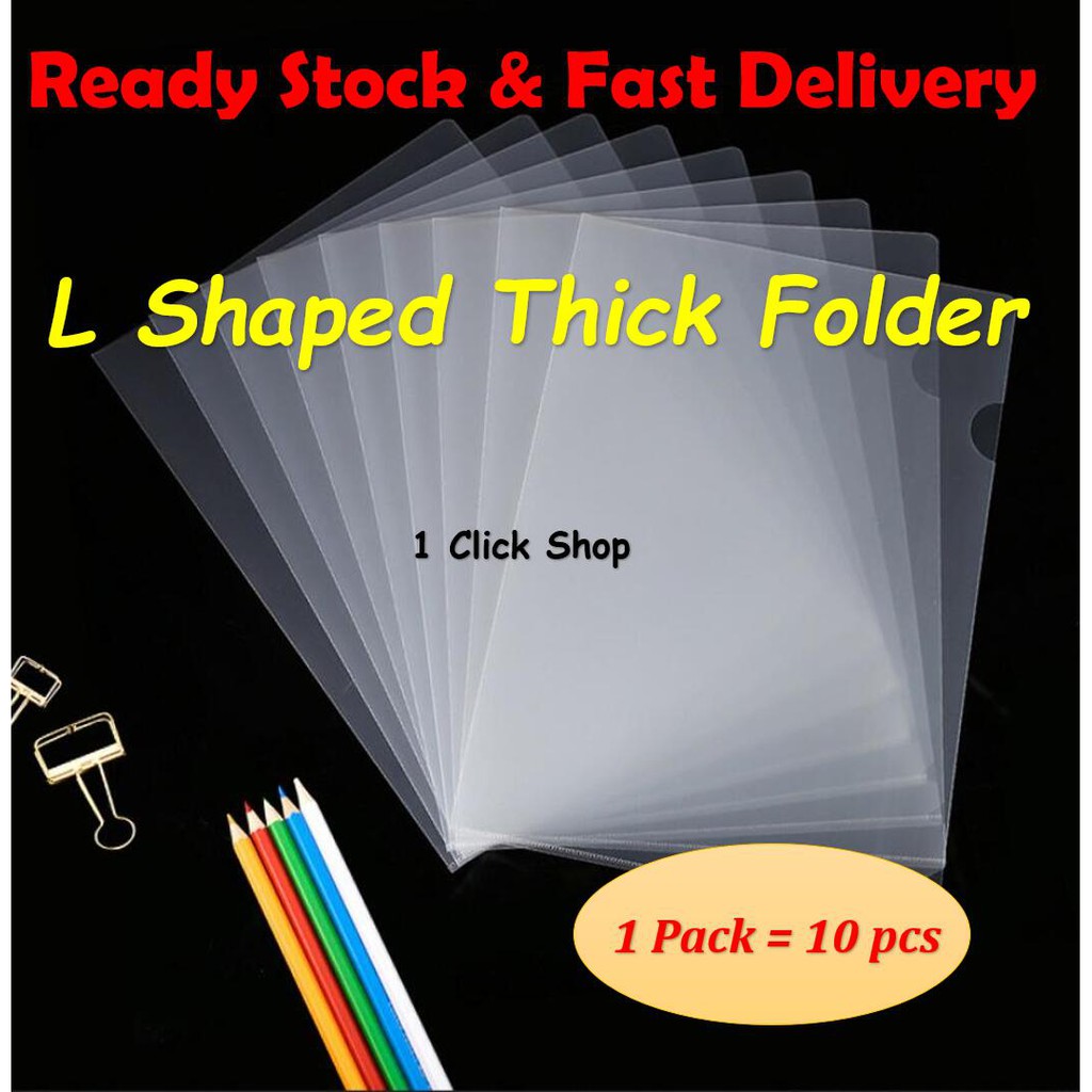 Transparent File Thick L Shape File Clear File Storage Folder A4 File