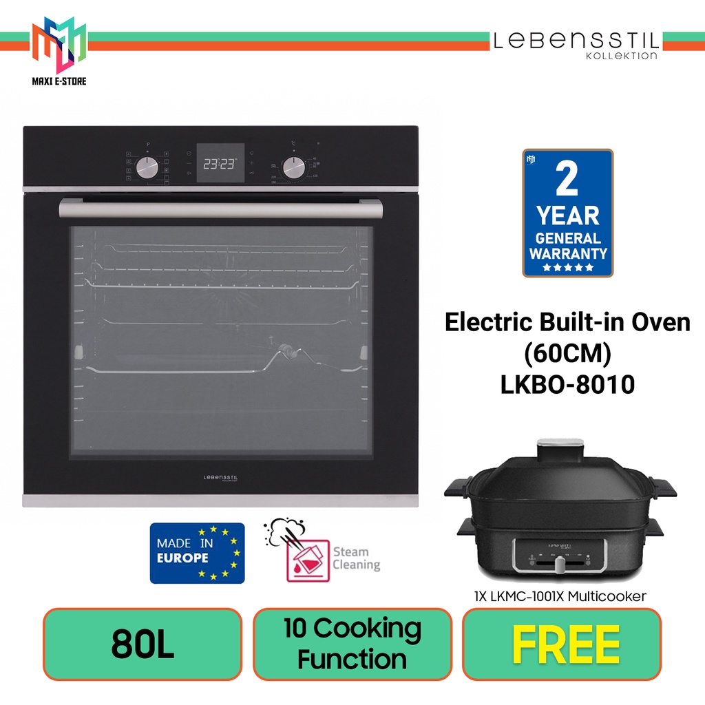 Lebensstil Electric Built In Oven With 10 Function (60 cm/80 L) LKBO