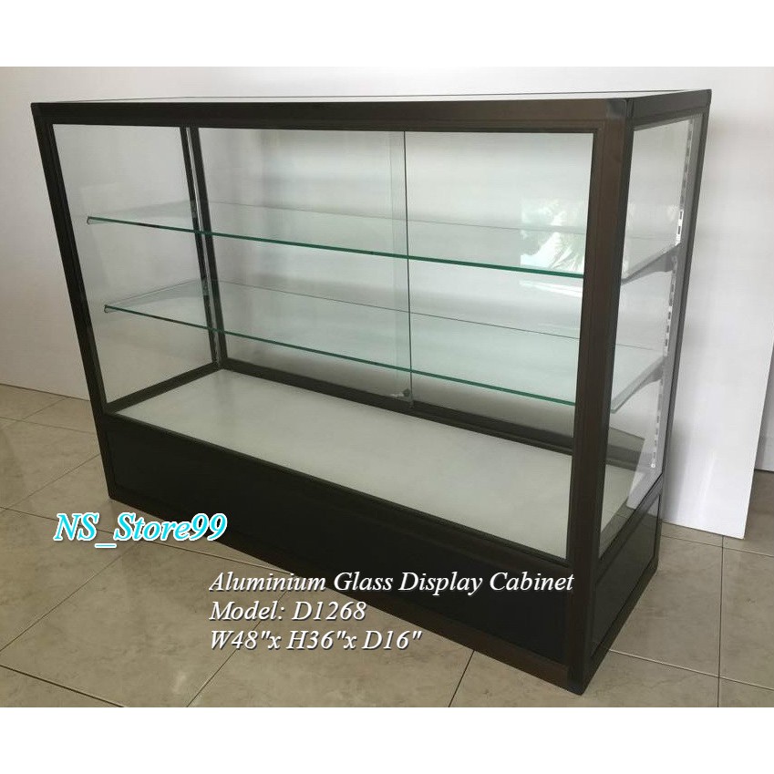 Aluminium Glass Display W48" x H36" x D16" Shopee Malaysia