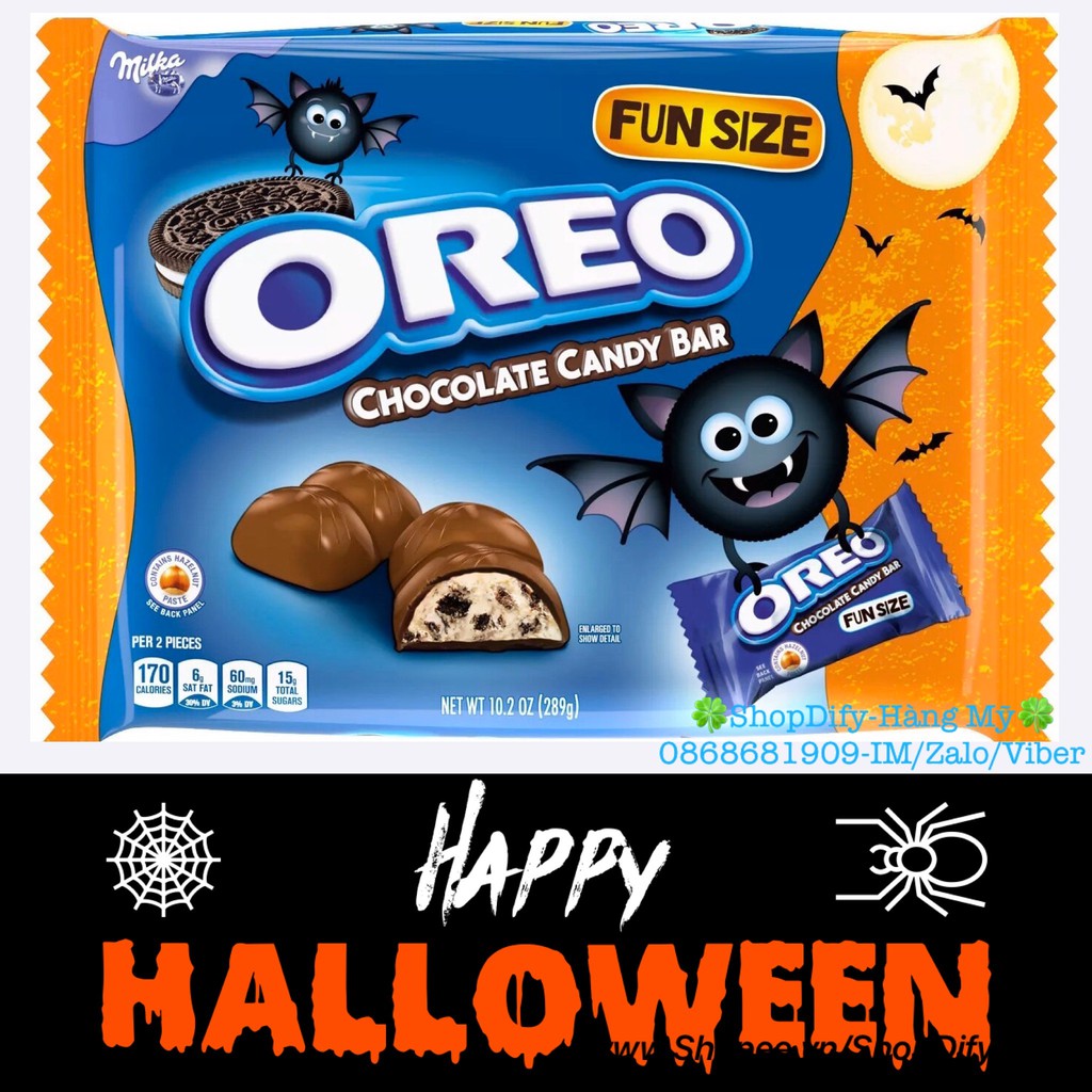 Nabisco Oreo Chocolate Candy Bar Fun Size, Halloween Holiday (10.2oz