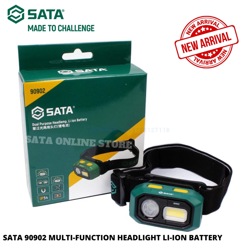SATA 90902 MULTIFUNCTION HEADLIGHT LIION BATTERY / HEAD LAMP