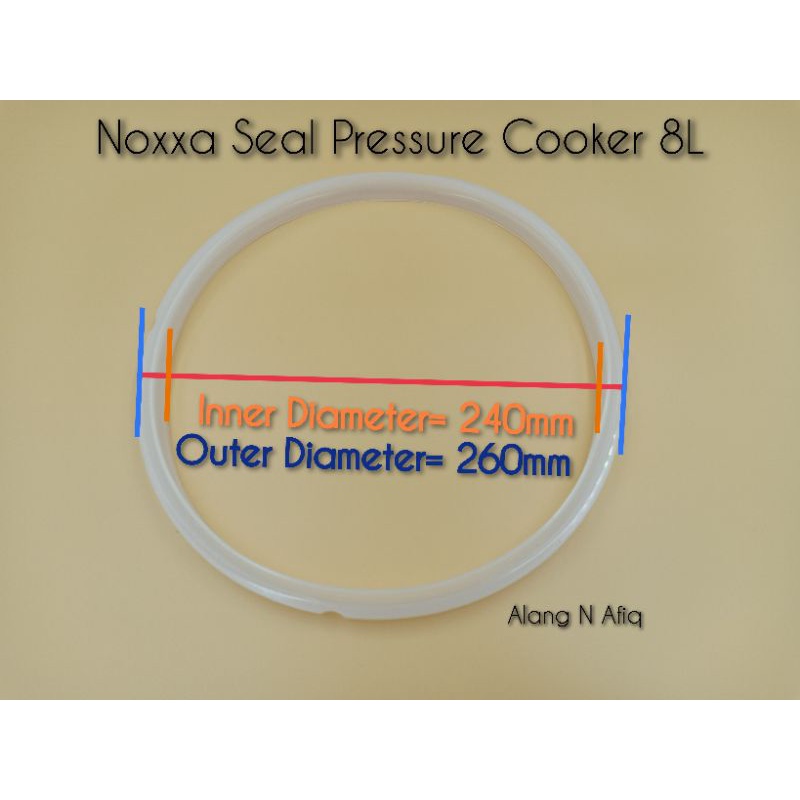 8L Seal Pressure Cooker Gasket Lid For Noxxa, Primada, Russel Taylor