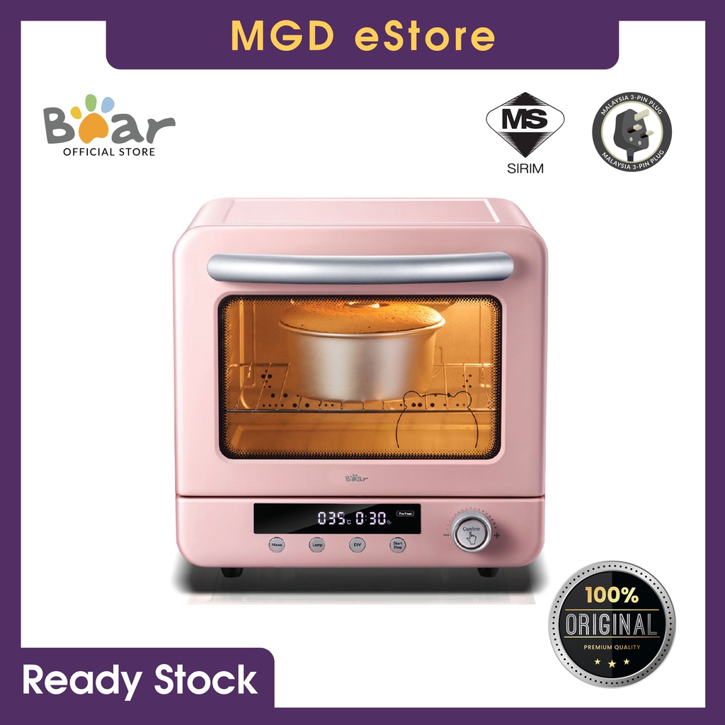 [FAST DELIVERY] Bear Air fryer Steam Oven 20L BSOP200L Pink Shopee