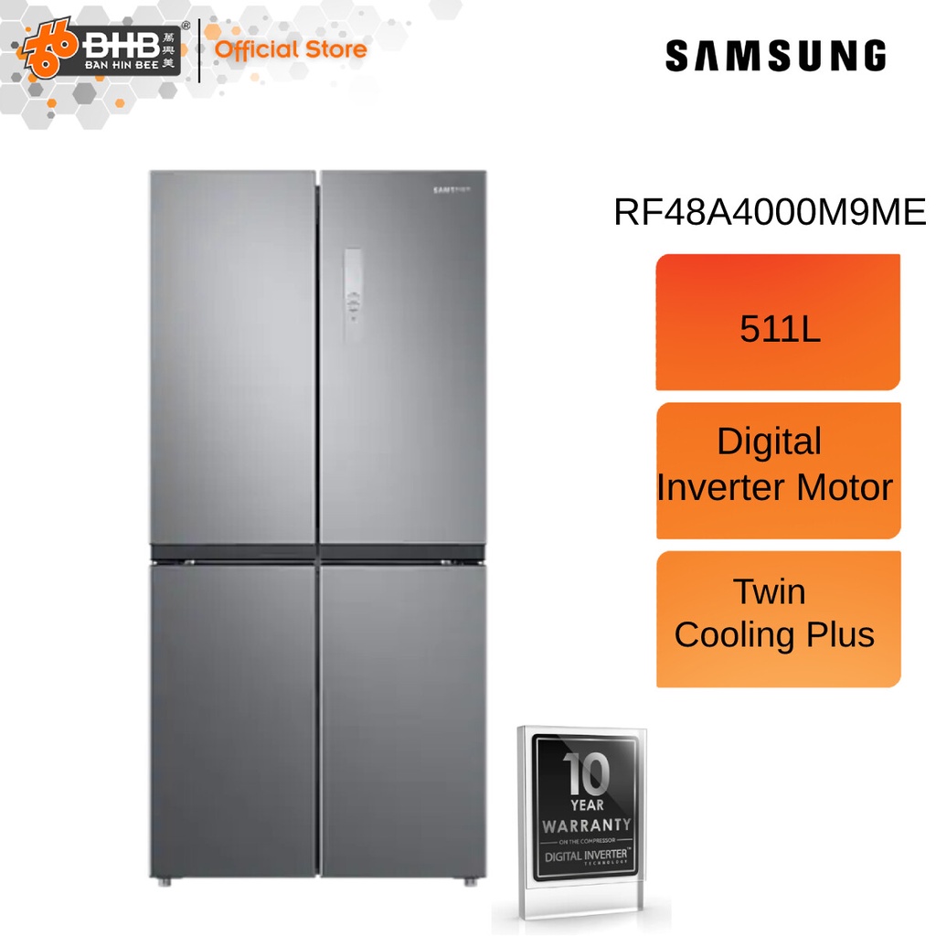 Samsung RF48A4000M9/ME 511L French Door Refrigerator with Twin Cooling RF48A4000M9ME Shopee
