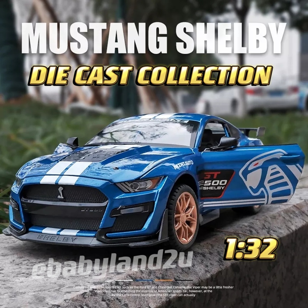Die Cast Ford Mustang Shelby GT500 Scale 132 Pull Back With Light And