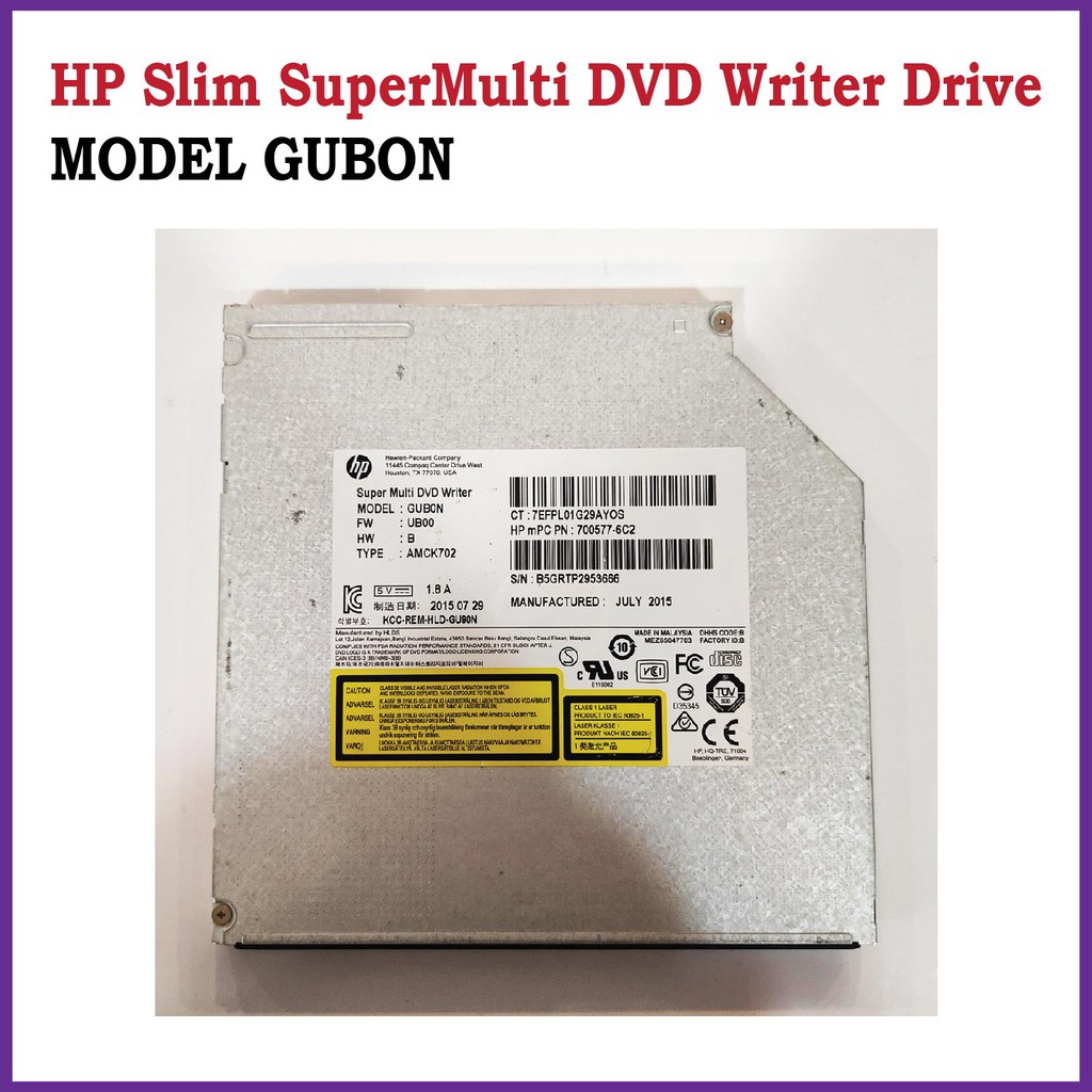 HP Slim SuperMulti DVD Writer Drive MODEL GUBON Shopee Malaysia