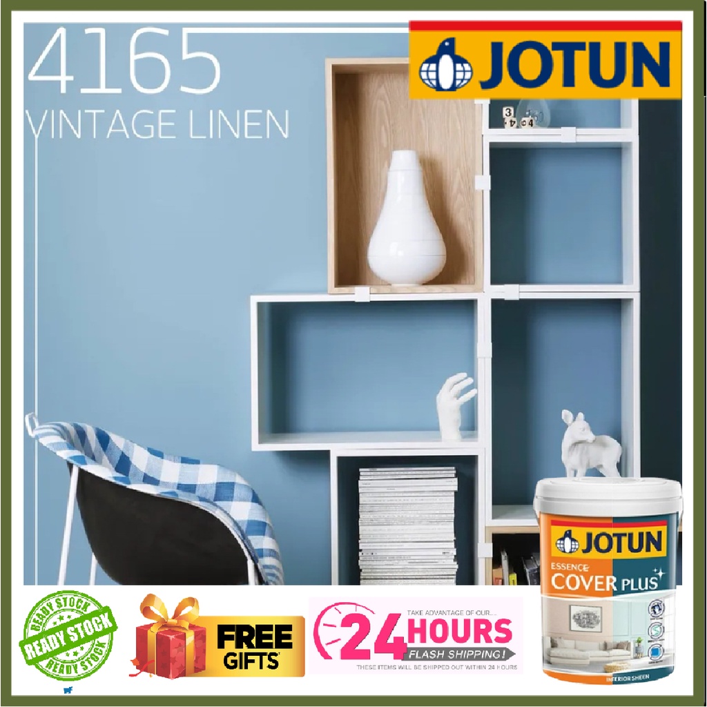 JOTUN 1L 4165 VINTAGE LINEN ESSENCE COVER PLUS SHEEN & MATT/INTERIOR