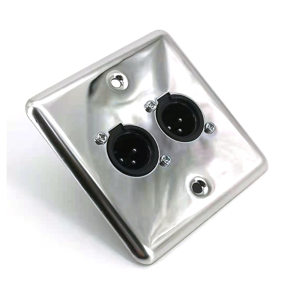 (READY STOCK)Dual XLR Male Metal Wall Panel Shopee Malaysia