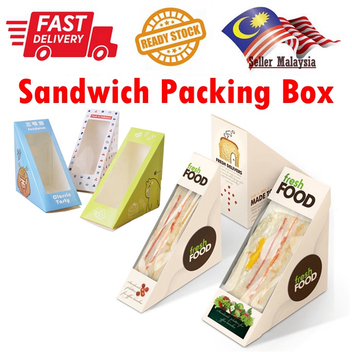 PAPER SANDWICH BOX /WINDOW SANDWICH BOX/PACKAGING BOX/ BREAD PAPER BOX