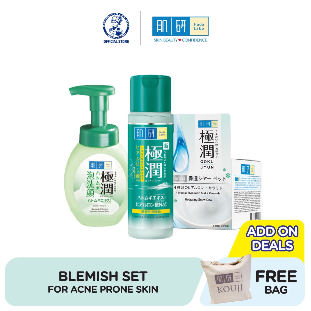 Hada Labo Oil & Blemish Set For Blemish/Acne Prone Skin ( With Snow Dew) Shopee Malaysia