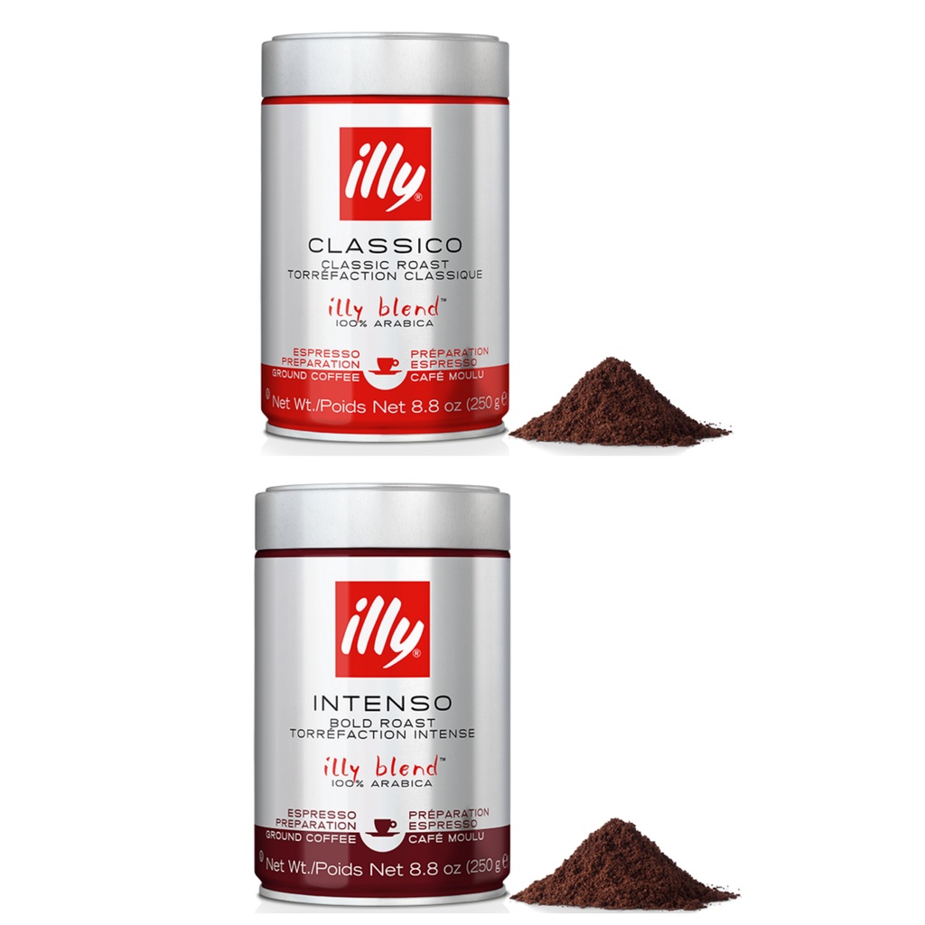 illy Ground Espresso Classico Coffee 250g [ Medium Roast / Dark Roast